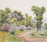 【已售】朝鲜画家蔡京华 四尺《故乡的小路》