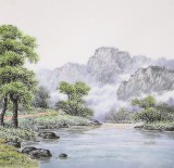 【已售】朝鲜名家蔡京华 四尺《春天里的小溪》