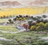 SKSD朝鲜画家姜有正 四尺《故乡的早晨》