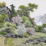【已售】朝鲜名家蔡京华 四尺《内七宝溪谷》
