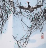 【已售】辽宁工美教授苗雨 三尺《大雁》师从吴冠中