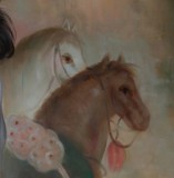 【已售】著名青年油画家朱艺林 布面油画 《梦回大唐》