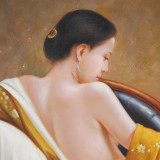 【已售】著名青年油画家朱艺林 布面油画 《贵妇》（询价）
