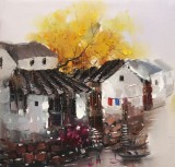 SK刘燕 《水乡四季-秋》 布面油画