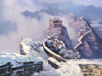 【已售可定】郭莹 《长城冬韵》布面油画