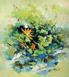 QA郭莹 《香远益清》布面油画