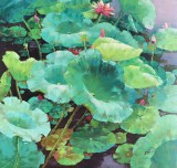 SK郭莹大尺寸《荷香万里》布面油画