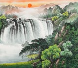 【已售】吴东四尺聚宝盆山水画《福地安居》