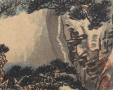 名家王永刚小尺寸指画《山高人为峰》(询价)