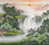 【已售】吴东六尺聚宝盆山水画《福地安居图》