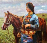 【已售】郭丽岩 《草原》 布面油画