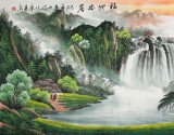 【已售】吴东四尺聚宝盆山水画《福地安居》