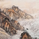 中国书画家协会理事李碧峰 小丈二《幽燕金秋图》 - 写意山水画 - 99字画网