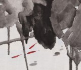 QA辽宁工美教授苗雨 四尺斗方《荷韵幽香》师从吴冠中