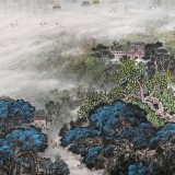 【已售】何华贤 大丈二山水画《西湖胜境》 颍淮书画名家