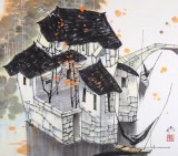 QA辽宁工美教授苗雨 四尺斗方《秋韵》师从吴冠中