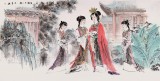 【已售】当代著名写意人物画家魏志平 四尺《王熙凤》