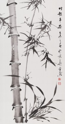 安徽美协何华贤 三尺《竹报平安》