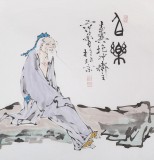 【已售】高仿范曾四尺《伯乐》