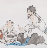 【已售】高仿范曾四尺《羲之临池得悟图》