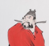 【已售】高仿范曾四尺三开《钟馗神威》