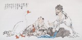 【已售】高仿范曾四尺《羲之临池得悟图》