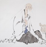 【已售】高仿范曾四尺《孔子问礼》