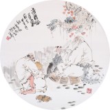 南海禅寺 妙林居士 人物画《讲经论道图》