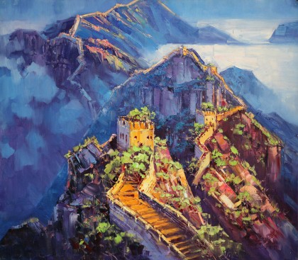 【已售可订】郭莹 《长城春意》 布面油画