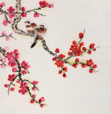 【已售】北京美协凌雪四尺《红梅报春》