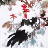 SK河北著名老画家刘卓华四尺《富贵吉祥和睦春》