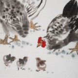 【已售】中国老子书画院副院长 朱祖义四尺《冠上加冠》