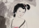 【已售】李立辰四尺仕女国画《秋水伊人》（询价）