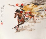 QA朝鲜名家玄光哲大尺寸精品《战场武士》