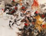 QA朝鲜名家玄光哲大尺寸精品《战场武士》