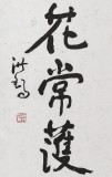 【已售】王洪锡 四尺《惜花常护碍人枝》 已故书法名家
