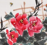 SK黄石子 四尺斗方《月月送香献福》 皖南书画名家