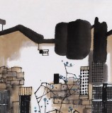 【已售】辽宁工美教授苗雨 四尺斗方《江南早春》师从吴冠中