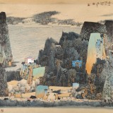 【已售】吉林著名山水画家 张勇 四尺斗方《溪山烟水》