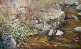 【已售】朝鲜名家油画 朴贤哲 《秋趣》