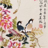 【已售】北京美协凌雪四条屏花鸟画《春夏秋冬》