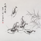 SK（询价）安徽美协何华贤四尺斗方《六时吉祥》