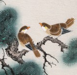 【已售】北京美协凌雪四条屏花鸟画《春夏秋冬》