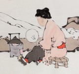 【已售】高仿范曾四尺《茶圣》