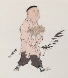 【已售】高仿范曾四尺《三人行必有吾师焉》