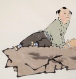 【已售】高仿范曾四尺《茶圣》