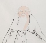 高仿范曾四尺《老子出关》