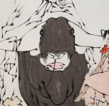 高仿范曾四尺《老子出关》