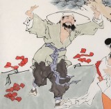 【已售】高仿范曾四尺《八仙图》