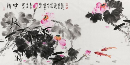 曲逸之 四尺《清和》 河南省著名花鸟画家